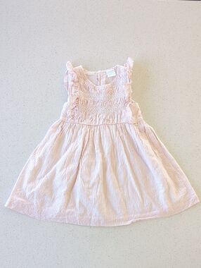 Girls Pink Ruffle Sundress - Lightweight Summer Dress